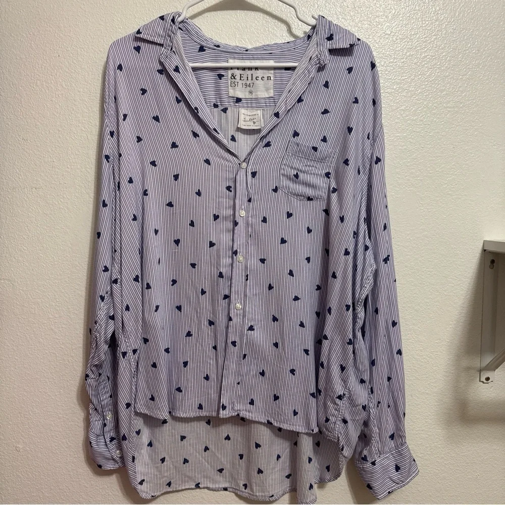 Frank & Eileen Barry Crinkle Heart Shirt XL